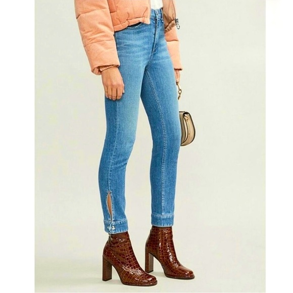 Rag & Bone Avery Cuffed Cigarette Cropped Skinny Denim Jeans Size 25 - Picture 1 of 9
